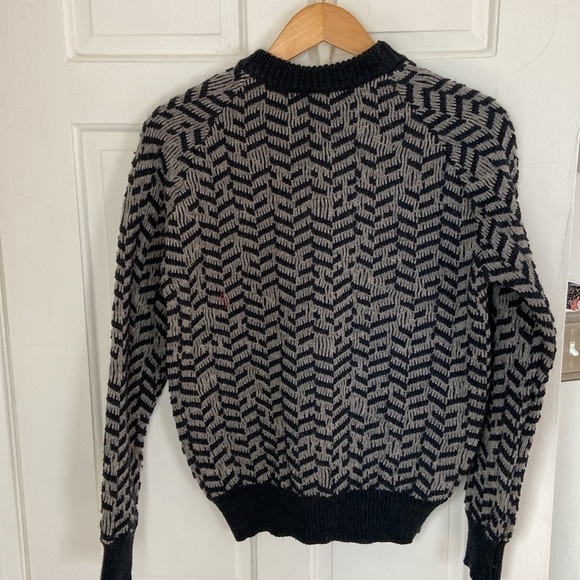 Stephan Schneider navy & grey herringbone 100% wool sweater - Picture 4 of 4